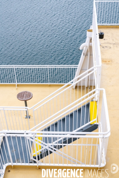 A bord du Vizzanova en maintenance