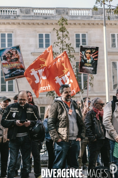 Manifestation contre le projet de reforme de l’audiovisuel public