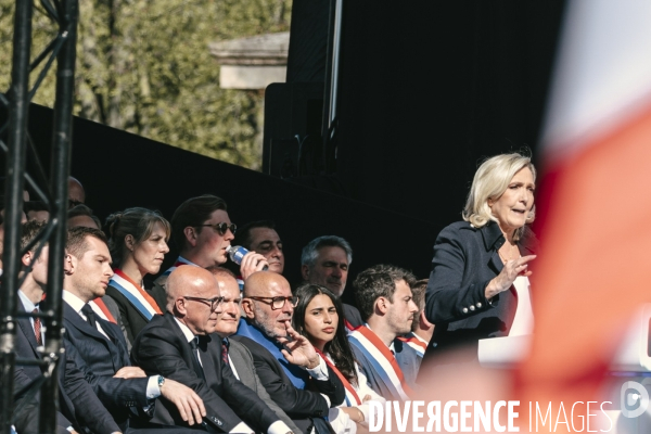 Manifestation du RN en soutien à Marine Le Pen