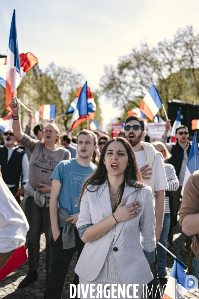 Manifestation du RN en soutien à Marine Le Pen