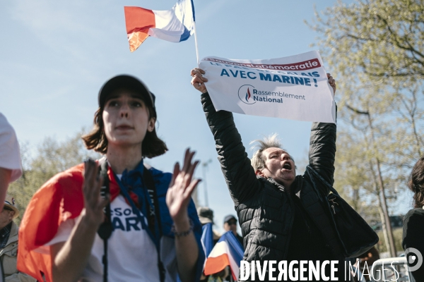 Manifestation du RN en soutien à Marine Le Pen