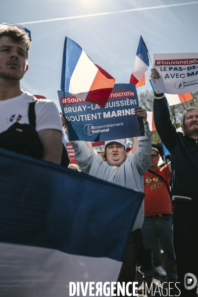 Manifestation du RN en soutien à Marine Le Pen