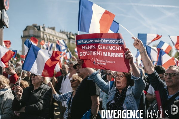 Manifestation du RN en soutien à Marine Le Pen