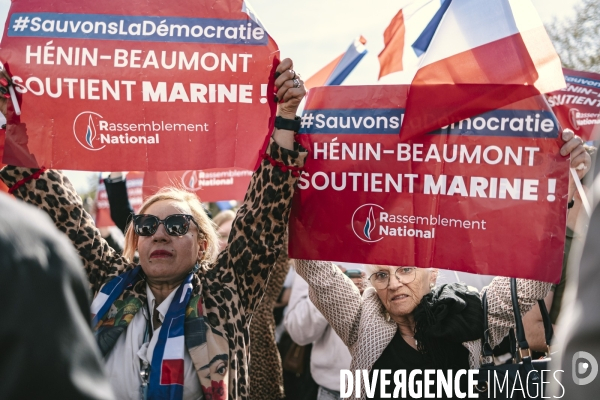 Manifestation du RN en soutien à Marine Le Pen