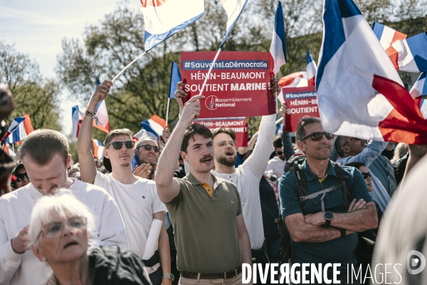Manifestation du RN en soutien à Marine Le Pen