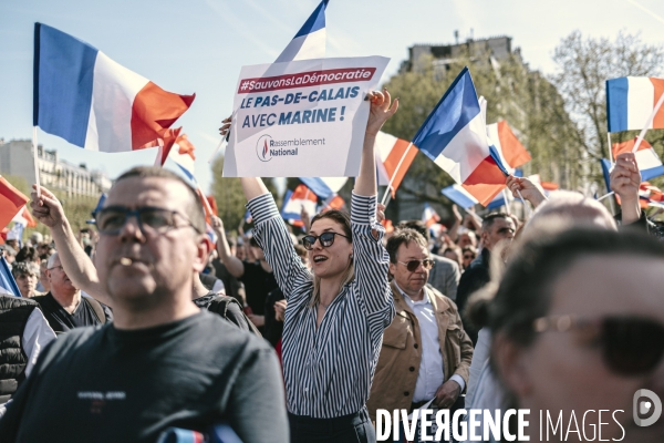 Manifestation du RN en soutien à Marine Le Pen