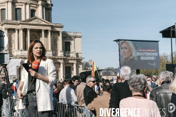Manifestation du RN en soutien à Marine Le Pen