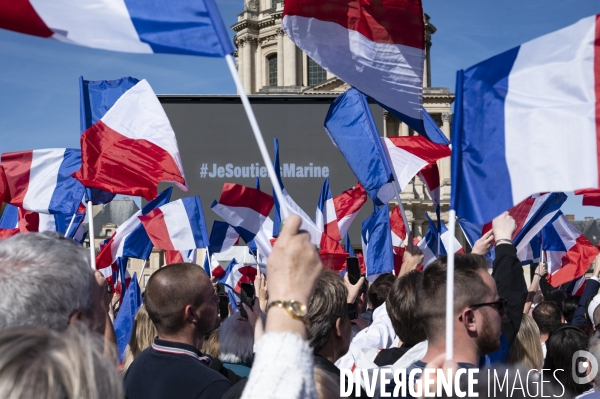 Rassemblement de soutien à Marine Le Pen