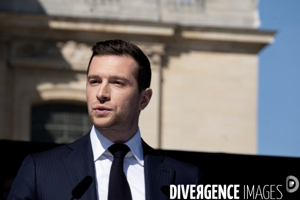 Rassemblement de soutien à Marine Le Pen Paris,  condamnée par la justice, Rally in support of Marine Le Pen, convicted by the justice Paris,