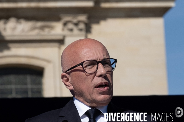 Rassemblement de soutien à Marine Le Pen Paris,  condamnée par la justice, Rally in support of Marine Le Pen, convicted by the justice Paris,