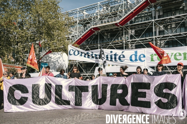Manifestation des travailleurs-euses de l art, de la culture et d étudiants