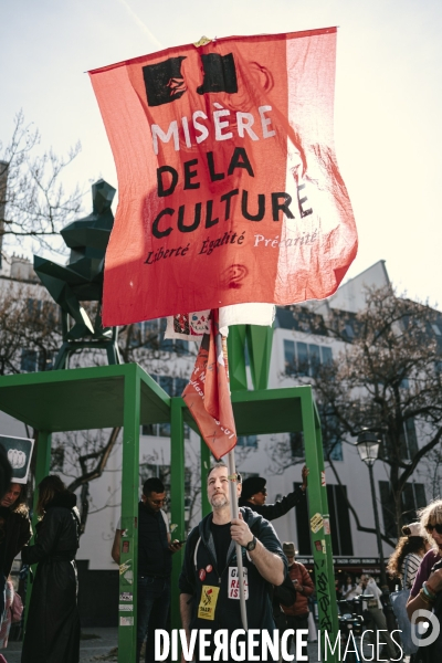 Manifestation des travailleurs-euses de l art, de la culture et d étudiants