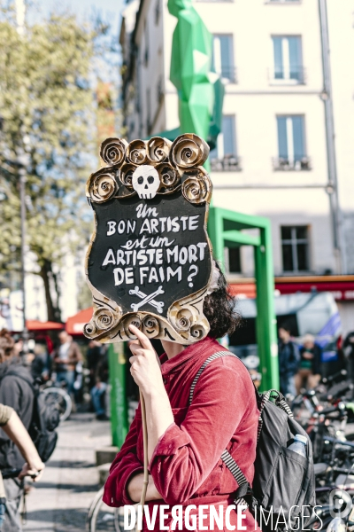 Manifestation des travailleurs-euses de l art, de la culture et d étudiants
