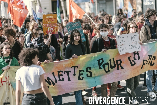Manifestation des travailleurs-euses de l art, de la culture et d étudiants