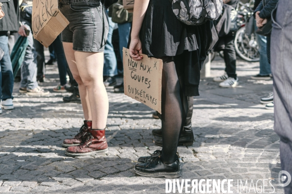 Manifestation des travailleurs-euses de l art, de la culture et d étudiants