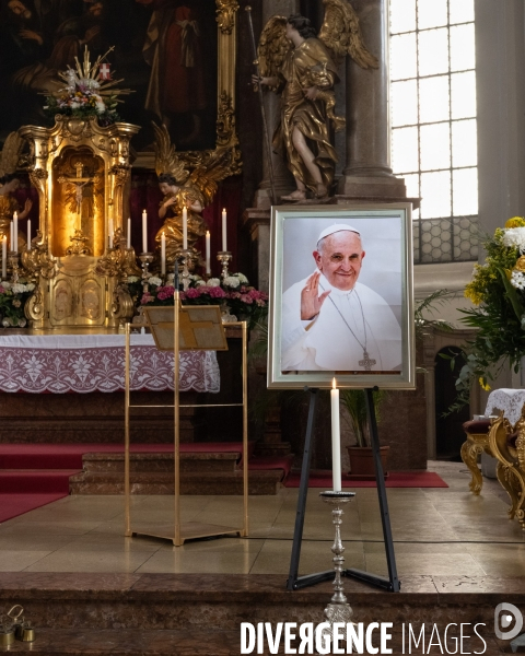 Hommage au pape a Munich (Allemagne)