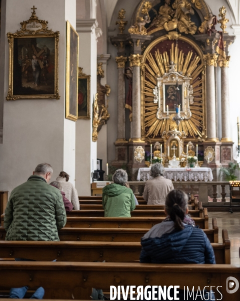 Hommage au pape a Munich (Allemagne)