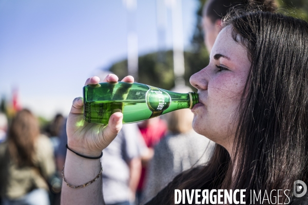 1er Mai - Rassemblement devant la verrerie du Languedoc (Perrier)