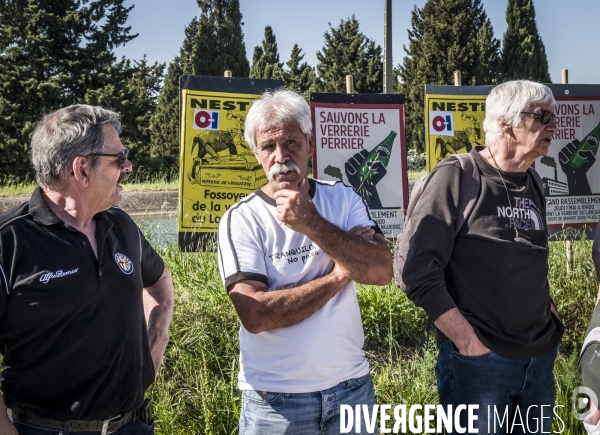 1er Mai - Rassemblement devant la verrerie du Languedoc (Perrier)