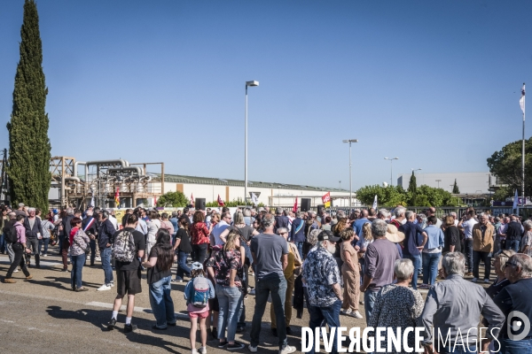 1er Mai - Rassemblement devant la verrerie du Languedoc (Perrier)