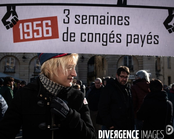 Manif reforme retraites Dijon