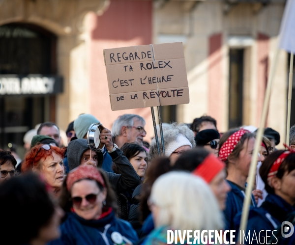 Manif reforme retraites Dijon