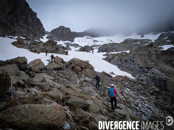 Randonneur en montagne