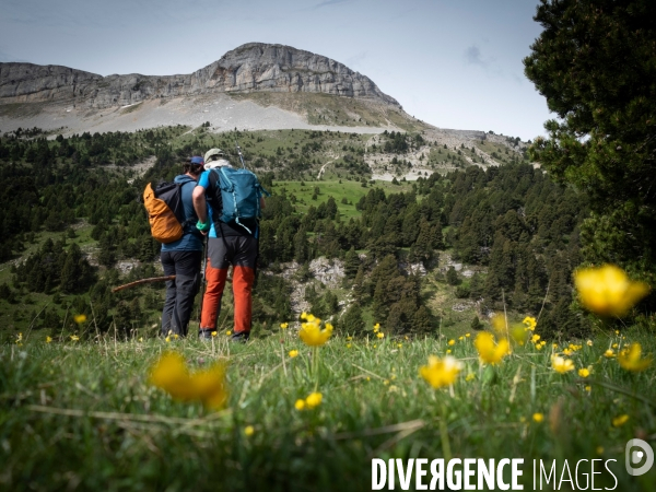 Randonneur en montagne