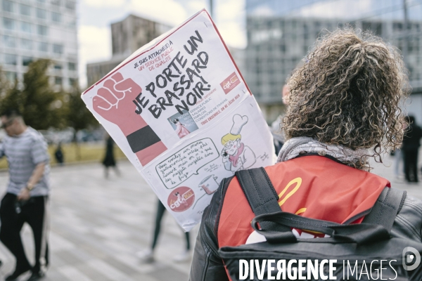 Manifestation de la PJJ contre le projet de loi Attal