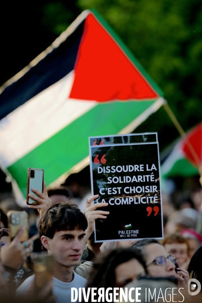 Meeting contre la dissolution d Urgence Palestine et de la Jeune garde