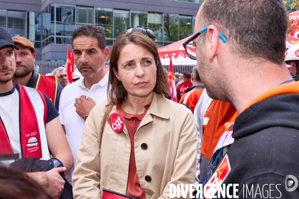 Manifestation des salaries Arcelor Mittal, Saint Denis