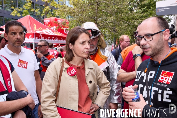 Manifestation des salaries Arcelor Mittal, Saint Denis