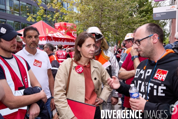 Manifestation des salaries Arcelor Mittal, Saint Denis
