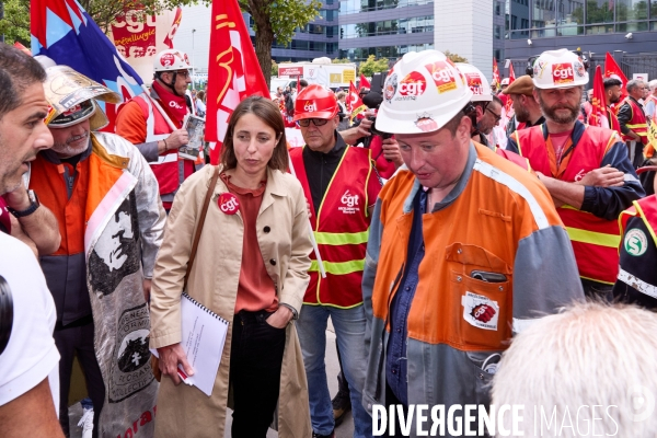 Manifestation des salaries Arcelor Mittal, Saint Denis