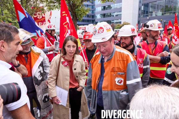 Manifestation des salaries Arcelor Mittal, Saint Denis