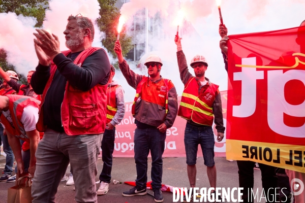 Manifestation des salaries Arcelor Mittal, Saint Denis