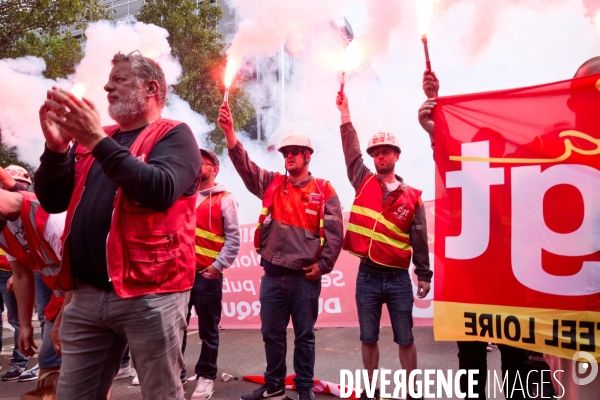 Manifestation des salaries Arcelor Mittal, Saint Denis