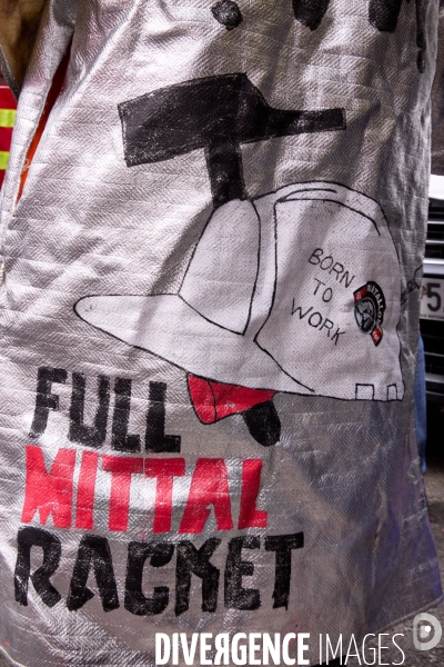 Manifestation des salaries Arcelor Mittal, Saint Denis