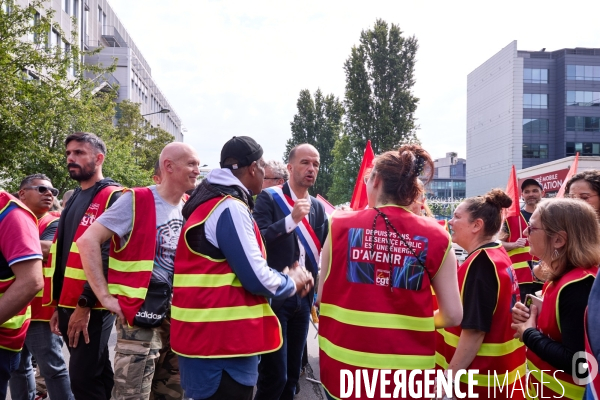 Manifestation des salaries Arcelor Mittal, Saint Denis