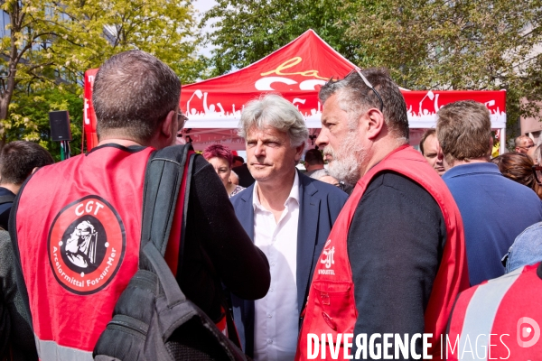 Manifestation des salaries Arcelor Mittal, Saint Denis