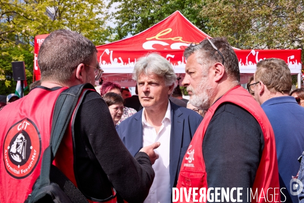 Manifestation des salaries Arcelor Mittal, Saint Denis