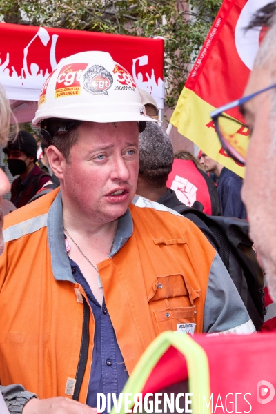 Manifestation des salaries Arcelor Mittal, Saint Denis