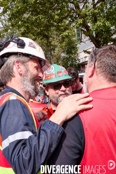 Manifestation des salaries Arcelor Mittal, Saint Denis