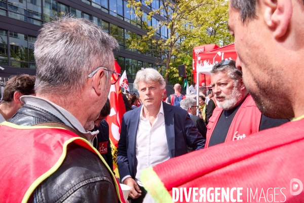 Manifestation des salaries Arcelor Mittal, Saint Denis