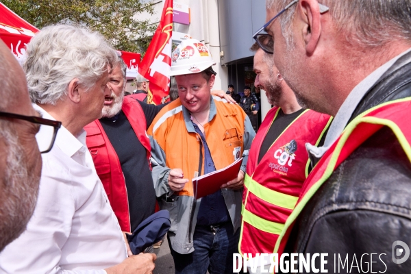 Manifestation des salaries Arcelor Mittal, Saint Denis