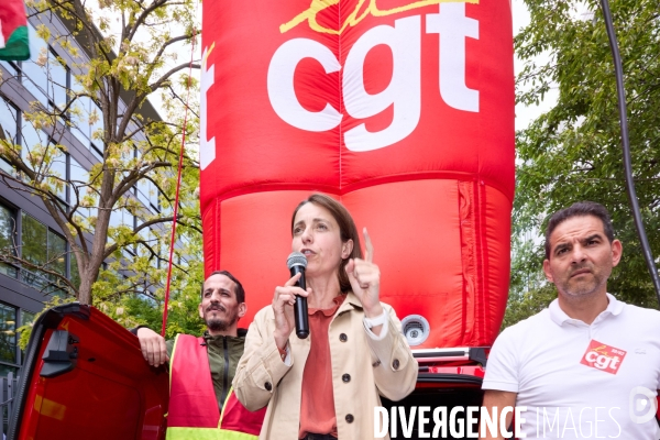 Manifestation des salaries Arcelor Mittal, Saint Denis
