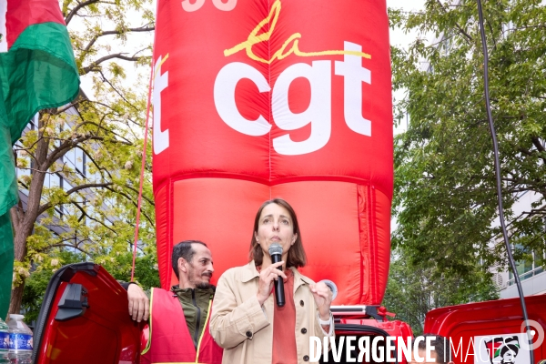 Manifestation des salaries Arcelor Mittal, Saint Denis