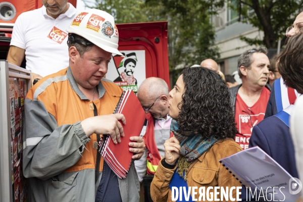 Rassemblement des salariés d ArcelorMittal contre le Plan social