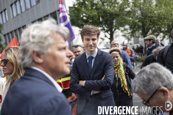 Rassemblement des salariés d ArcelorMittal contre le Plan social