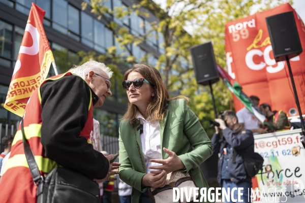 Rassemblement des salariés d ArcelorMittal contre le Plan social
